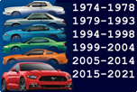 FORD MUSTANG 1974-2025
