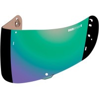 ICON OPTIC SHIELD Visiere pour Casque Moto Iridium VERT pour casque AIRMADA