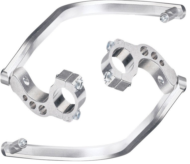 MOOSE RACING PROTECTION BARRE CONTOUR ALUMINIUM POUR MAINS 22mm STANDARD SILVER