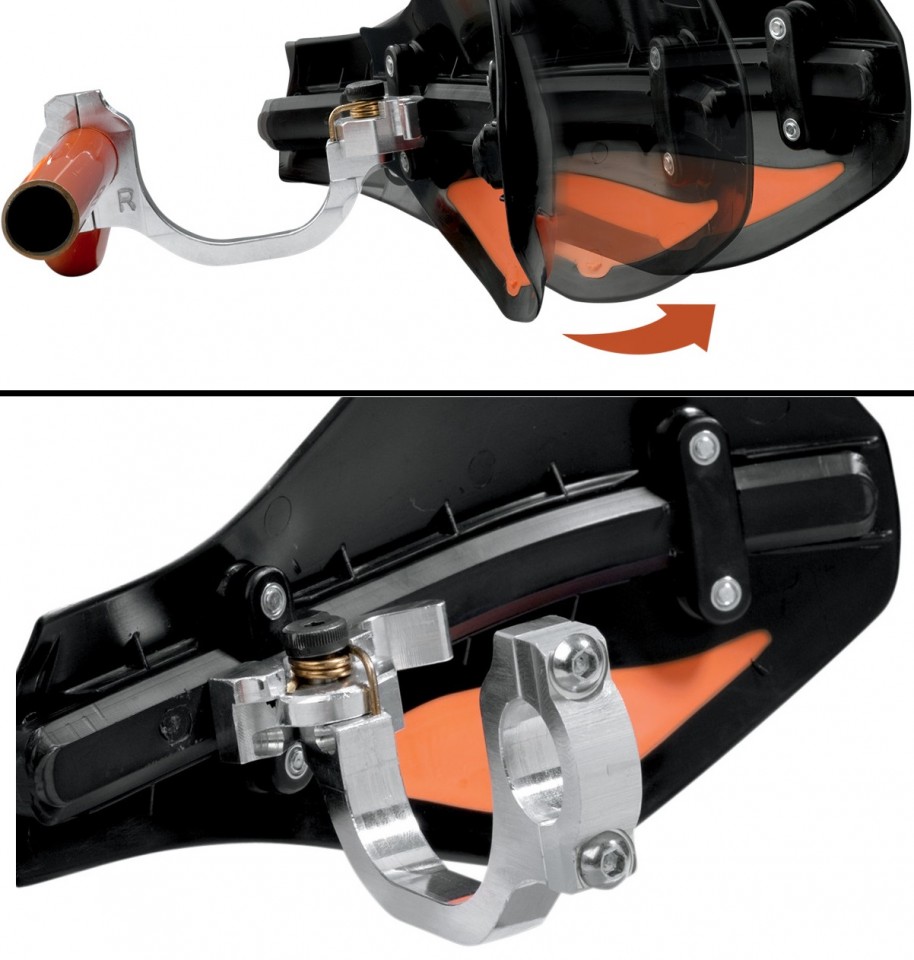 MOOSE RACING PROTECTION D�FLECTEUR PROT�GE MAINS CONTOUR FLEX ROUGE/NOIR (2)