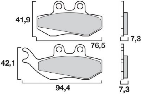 BREMBO SINTER XS FREINAGE PERFORMANT PLAQUETTES ARRI�RE 07075XS BETA 200 ALP 200 4T 2006-2024