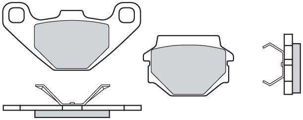 BREMBO CARBON CERAMIC ORGANIC PLAQUETTES DE FREIN ARRIERE 07BB07.08 APRILIA 650 PEGASO 1992-2003