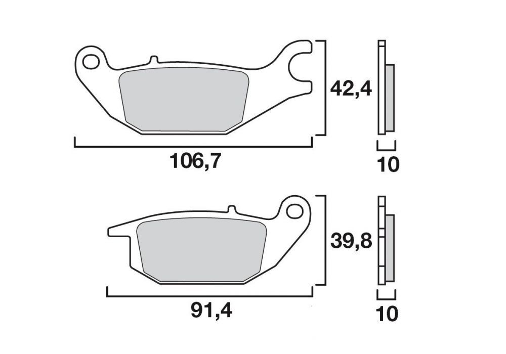 BREMBO PLAQUETTES 07HO4905 HONDA Z 125 MONKEY 2018-2022