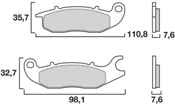 BREMBO PLAQUETTES DE FREIN AVANT 07HO5606 1148 (Etrier J.Juan) par forme