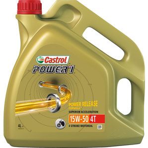 CASTROL 4L POWER 1 15W50 HUILE MOTO 4 Litres + Filtre KN ou produit d`entretien