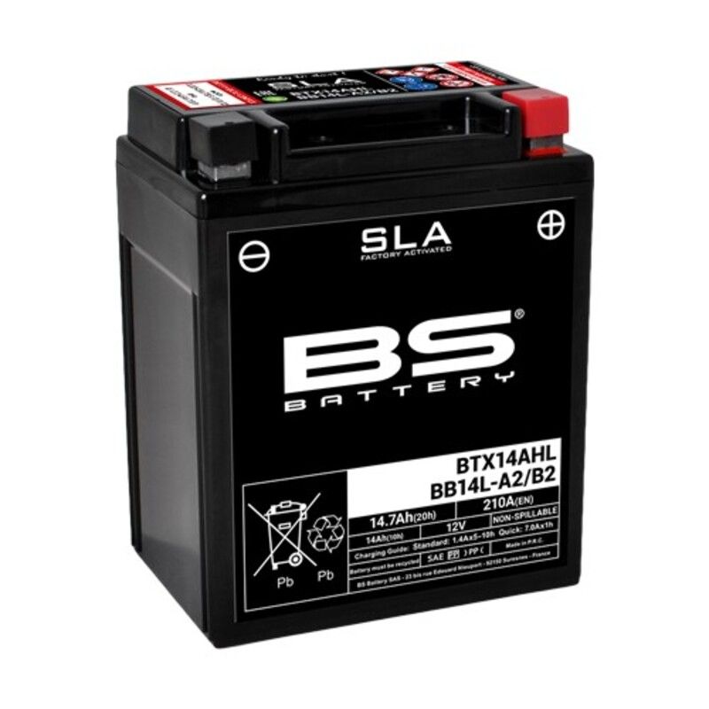 BATTERIE BS BATERY BTX14AHL SUZUKI GSX 750 F KATANA 1989-1997 YB14L-B2
