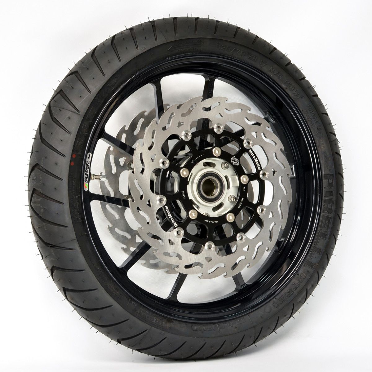 MOTO MASTER DISQUE AVANT FLAMME FLOTTANT NOIR 112177 diam�tre 320mm HUSQVARNA 701 VITPILEN 2018-2020 (2)
