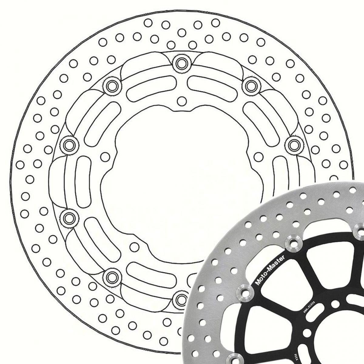 MOTO MASTER DISQUE AVANT ROND 1710-3019 �PAISSEUR 5.5mm YAMAHA YZF 1000 R1 2015-2016