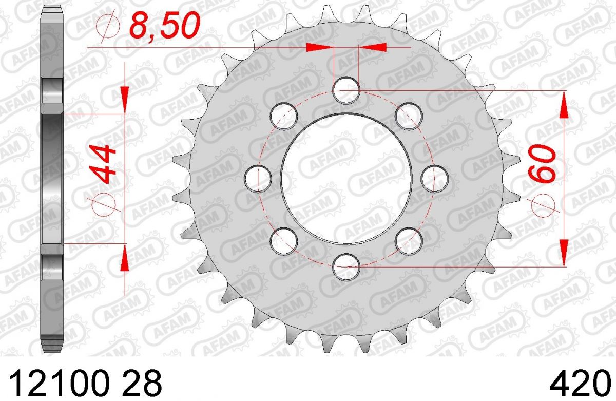 COURONNE ACIER PAS 420 32 Dents 1210032 YAMAHA DT 80 MX 1981-1983 (2)