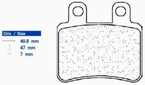 CARBONE LORRAINE PLAQUETTES ARRI�RE 1223 RX3 YAMAHA XT 125 R 2005-2015