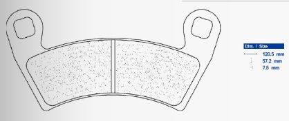 CARBONE LORRAINE PLAQUETTES DE FREIN AVANT 1229 ATV1 POLARIS 1000 RZR XP 2014-2015