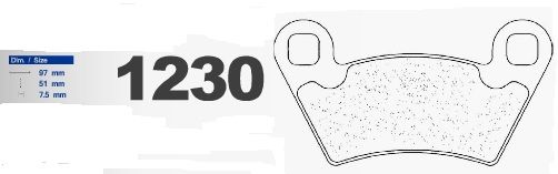 CARBONE LORRAINE PLAQUETTES DE FREIN ARRIERE 1230 ATV1 POLARIS 900 XP ESP 2013-2015