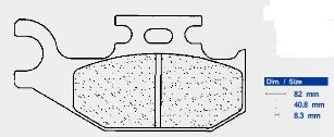 CARBONE LORRAINE PLAQUETTES DE FREIN AVANT DROITE 1235 ATV1 SUZUKI 750 XPLO 2010-2015