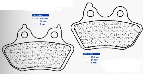 CARBONE LORRAINE PLAQUETTES 1237 RX3 HARLEY DAVIDSON FXST 1450 SOFTAIL STANDARD 2006