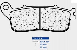 CARBONE LORRAINE PLAQUETTES 1239 RX3 HONDA VFR 1200 X 2012-2016
