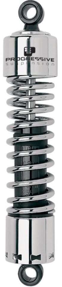 PROGRESSIVE SUPENSION AMORTISSEURS 1310-0399 412 SERIES AMERICAN-TUNED GAS HEAVY-DUTY SHOCKS CHROME 11.5