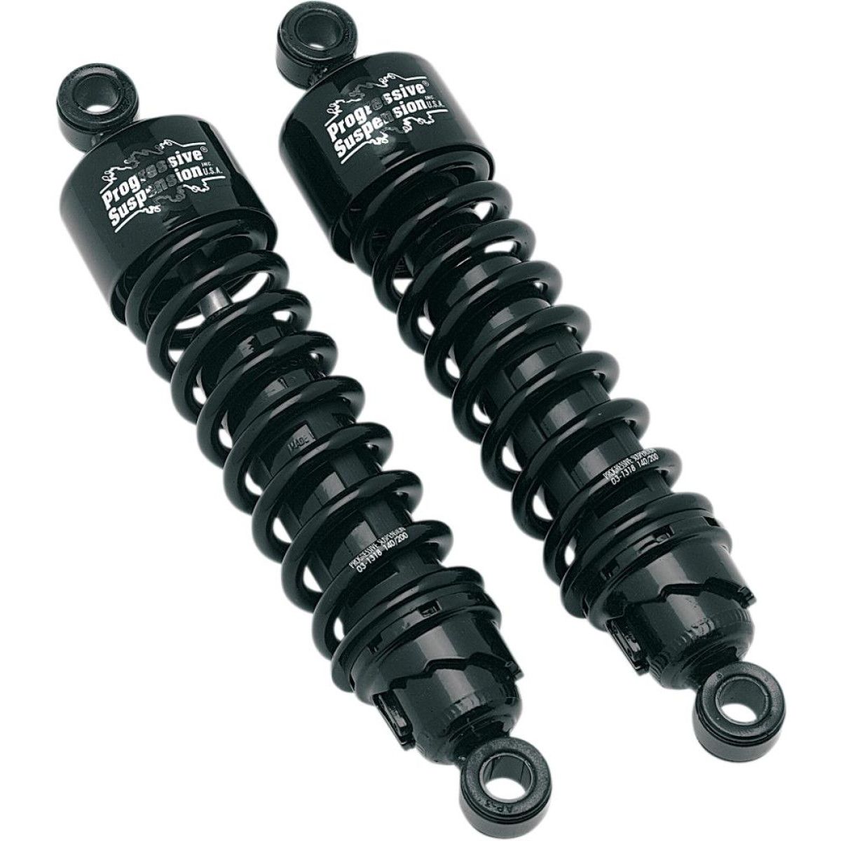 PROGRESSIVE SUPENSION AMORTISSEURS 1310-0398 412 SERIES AMERICAN-TUNED GAS STANDARD-DUTY SHOCKS BLACK 11.5