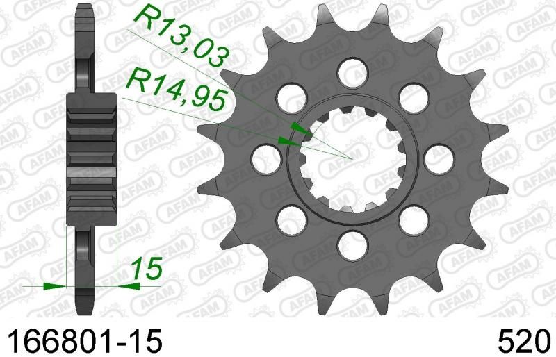 PIGNON PAS RACING 520 15 Dents 16680115 BMW S 1000 R 2013-2018 (2)