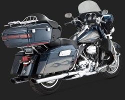 1801-0391 VANCE & HINES TWIN SLASH OVAL SLIP-ONS CHROME HARLEY DAVIDSON FLHRC 1690 ROAD KING CLASSIC 2011-2015*