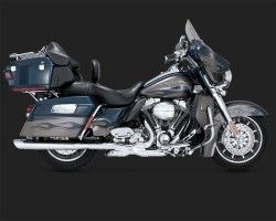 1801-0391 VANCE & HINES TWIN SLASH OVAL SLIP-ONS CHROME HARLEY DAVIDSON FLHRC 1690 ROAD KING CLASSIC 2011-2015* (3)