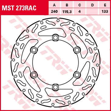 TRW DISQUE DE FREIN AVANT 1710-2632 HONDA CBF 125 2009-2016