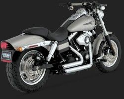 1800-0263 VANCE & HINES SHORT SHOTS STAGGERED CHROME HARLEY DAVIDSON FXDWG 1584 DYNA WIDE GLIDE 2010-2011*