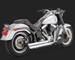 1800-1410 VANCE & HINES BIG SHOTS STAGGERED CHROME HARLEY DAVIDSON FLS 1690 SOFTAIL SLIM 2012-2014*