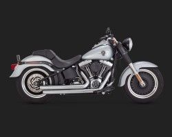1800-1410 VANCE & HINES BIG SHOTS STAGGERED CHROME HARLEY DAVIDSON FLS 1690 SOFTAIL SLIM 2012-2014* (3)