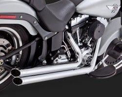1800-1410 VANCE & HINES BIG SHOTS STAGGERED CHROME HARLEY DAVIDSON FLS 1690 SOFTAIL SLIM 2012-2014* (2)
