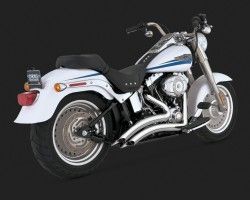 1800-0446 VANCE & HINES BIG RADIUS 2 EN 2 CHROME HARLEY DAVIDSON FLSTF 1584 FAT BOY 2007-2011* (4)