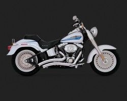 1800-0446 VANCE & HINES BIG RADIUS 2 EN 2 CHROME HARLEY DAVIDSON FLSTF 1584 FAT BOY 2007-2011* (2)