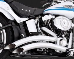 1800-0446 VANCE & HINES BIG RADIUS 2 EN 2 CHROME HARLEY DAVIDSON FLSTF 1584 FAT BOY 2007-2011*