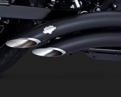 1800-1420 VANCE & HINES BIG RADIUS 2-INTO-2 BLACK NON HOMOLOGUE HARLEY DAVIDSON FXDL 1690 DYNA LOW RIDER 2014-2015* (4)