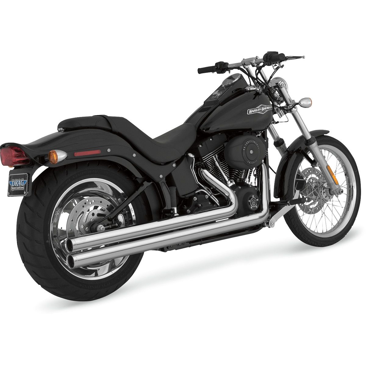 1800-0448 VANCE & HINES ECHAPPEMENT BIG SHOTS LONG CHROME HARLEY DAVIDSON FLSTN 1584 SOFTAIL DELUXE 2007-2011