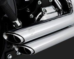 1800-0452 VANCE & HINES SHORTSHOTS STAGGERED CHROME HARLEY DAVIDSON FLSTF 1584 FAT BOY 2007-2011* (2)
