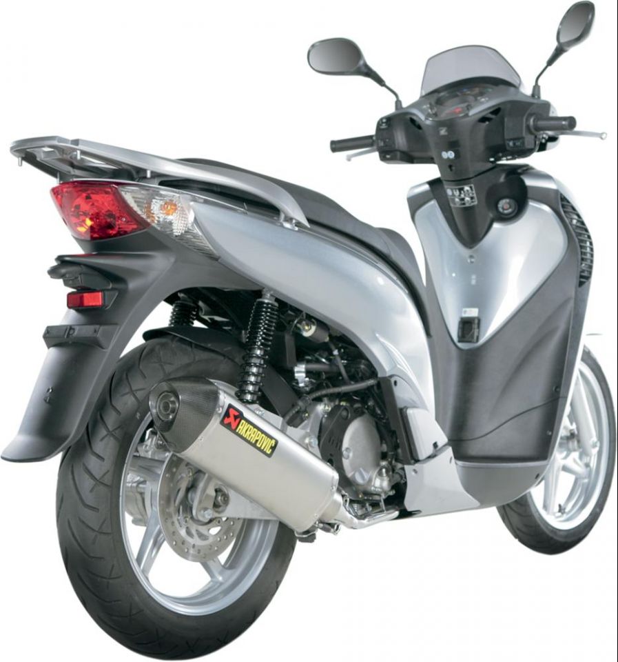 HONDA PS 150 i 2012 LIGNE ECHAPPEMENT AKRAPOVIC EXHAUST RACING EMBOUT CARBONE SS HON SH150I S-H125R1-HRSS 18102055