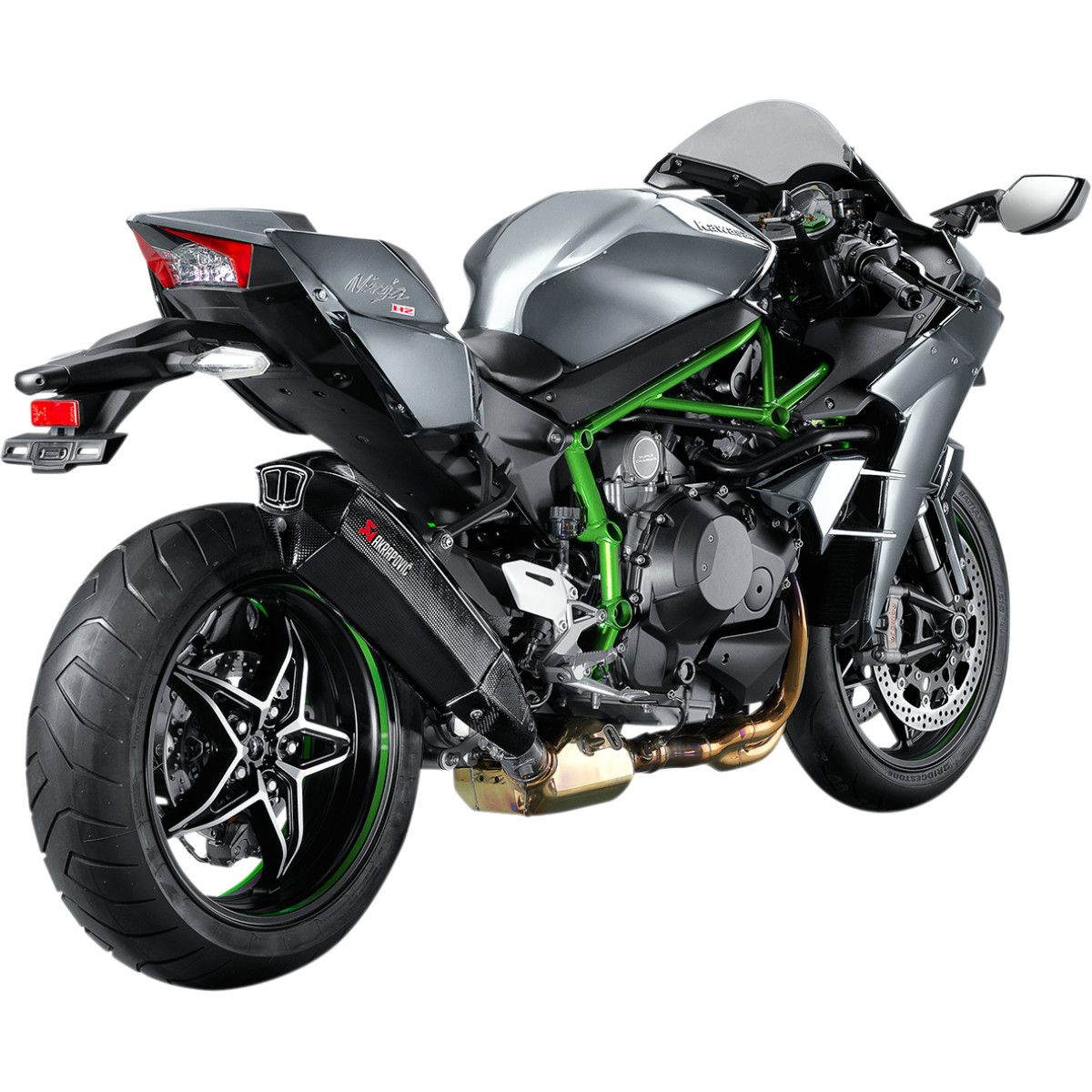 KAWASAKI NINJA H2 H2R 2015-2016 LIGNE ECHAPPEMENT AKRAPOVIC EVOLUTION TITANIUM CARBON FIBER S-K10E3-HX2C (2)