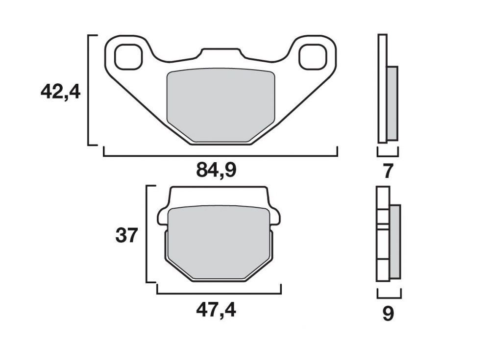 BREMBO SA SINTER 07KA07SD PLAQUETTES DE FREIN AVANT KAWASAKI KDX 125 SR 1990-1999 (2)