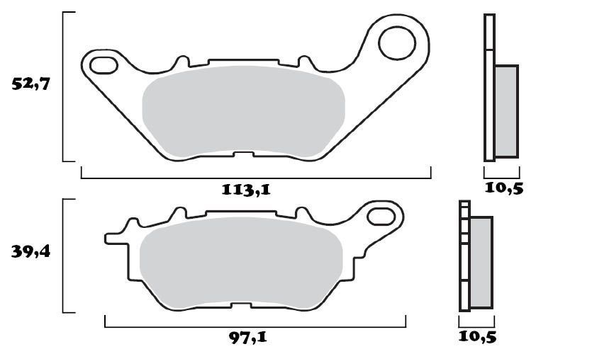 BREMBO PLAQUETTES ARRI�RE 07YA53CC YAMAHA YZF 320 R3 2015-2025