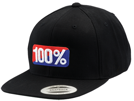 100% CASQUETTE CAP OG HATS SNAPBACK NOIR