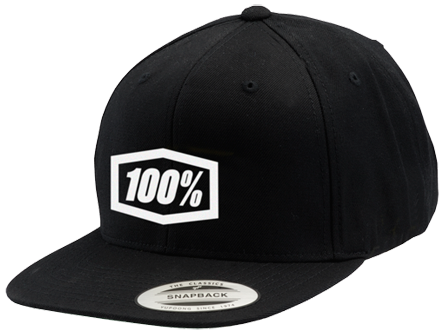 100% CASQUETTE CORPO SNAPBACK LOGO BLANC