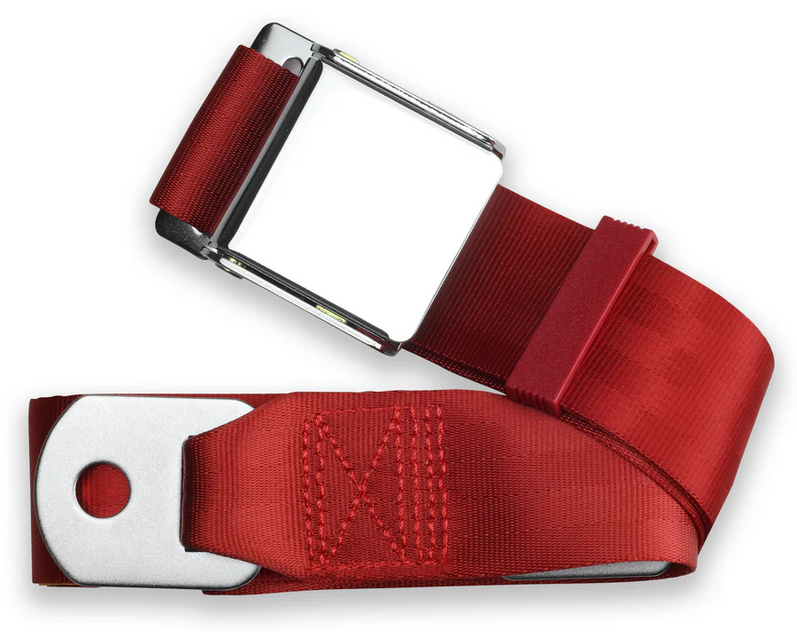 2pt bright red lap belt 60