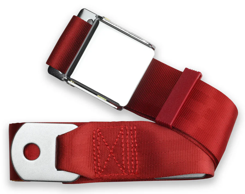 2pt bright red lap belt 60