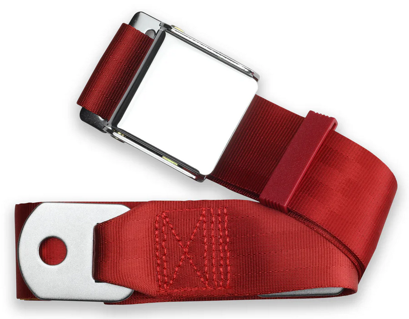 2pt bright red lap belt 75