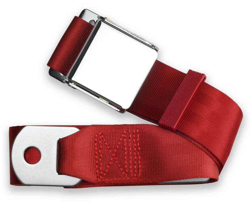2pt bright red lap belt 75