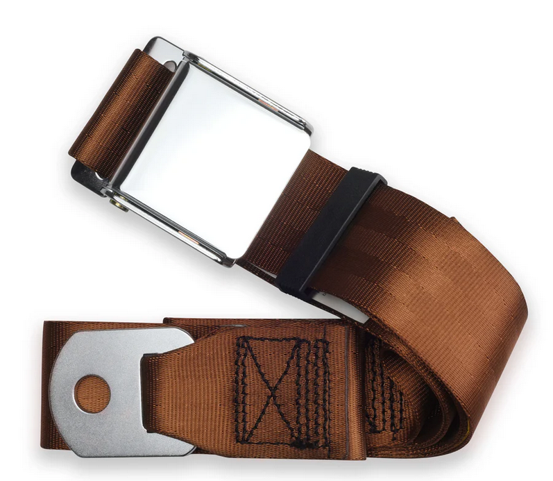 2pt brown lap belt 60