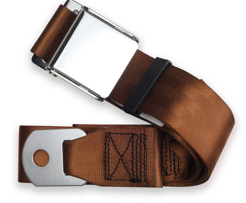 2pt brown lap belt 60