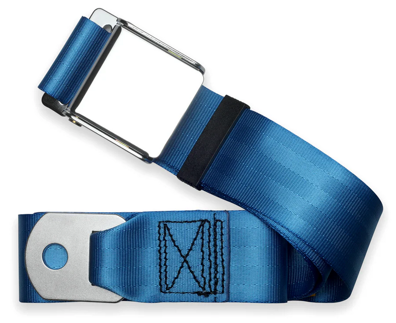 2pt cobalt blue lap belt 60