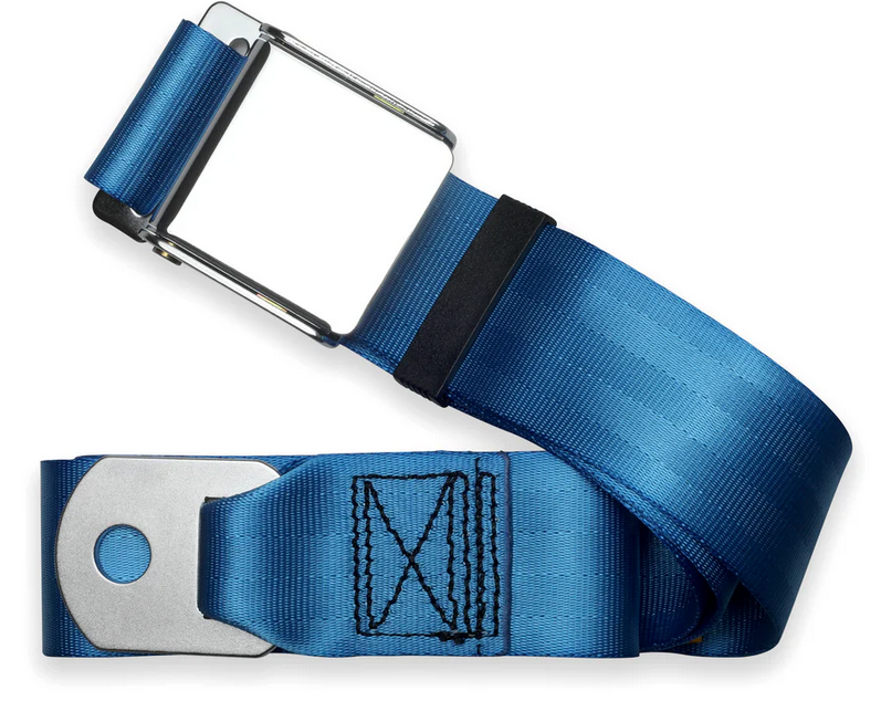 2pt cobalt blue lap belt 60