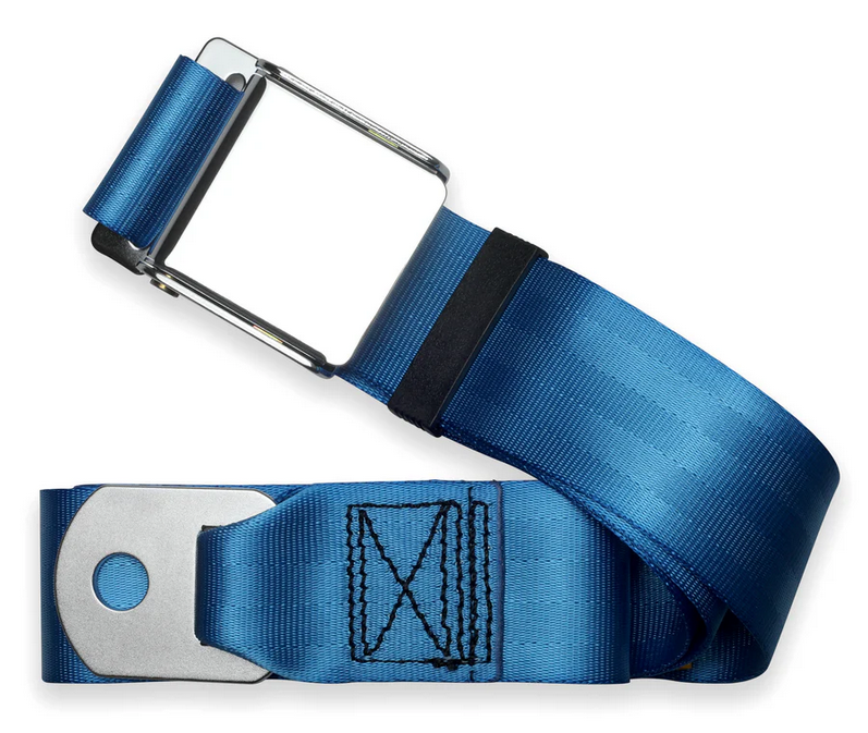2pt cobalt blue lap belt 75